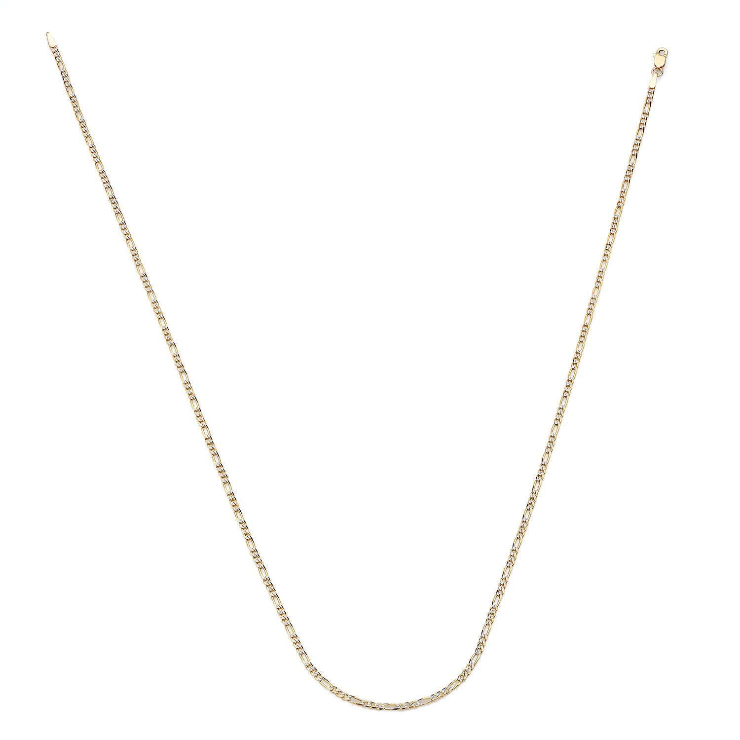 Figaro Chain Necklace in 14K Two-tone Gold