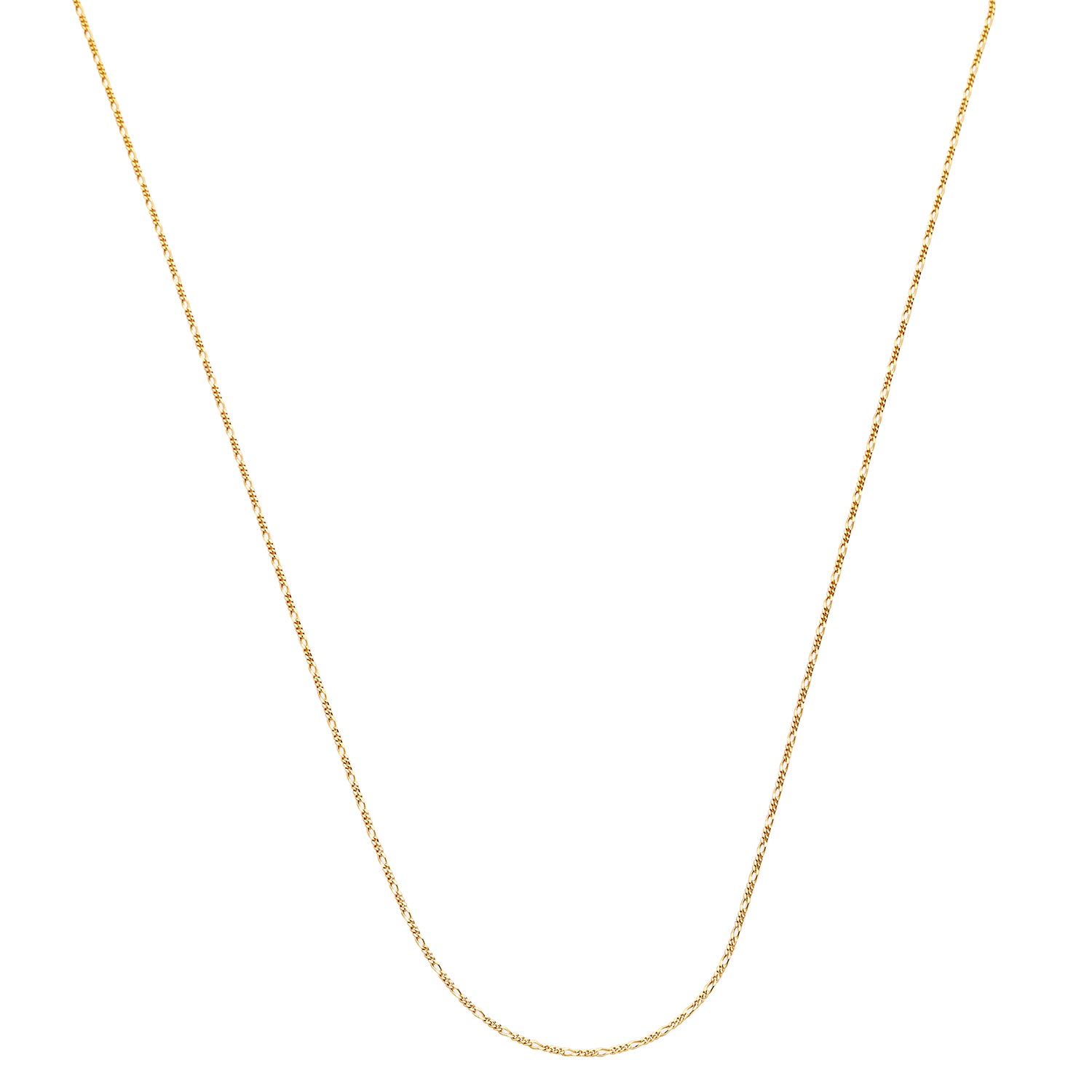 14K Solid Gold Figaro Chain