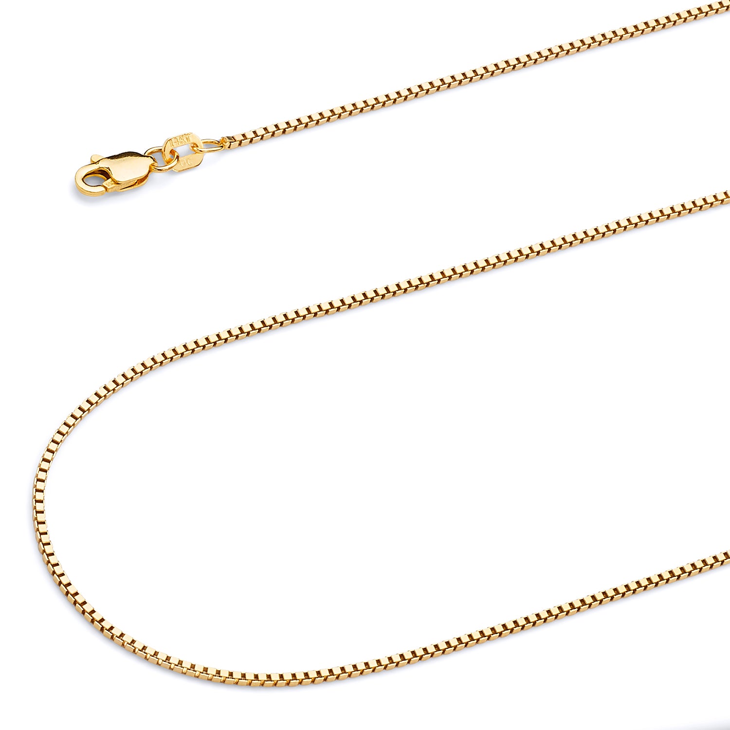 Box Chain Necklace in 14K Yellow Gold