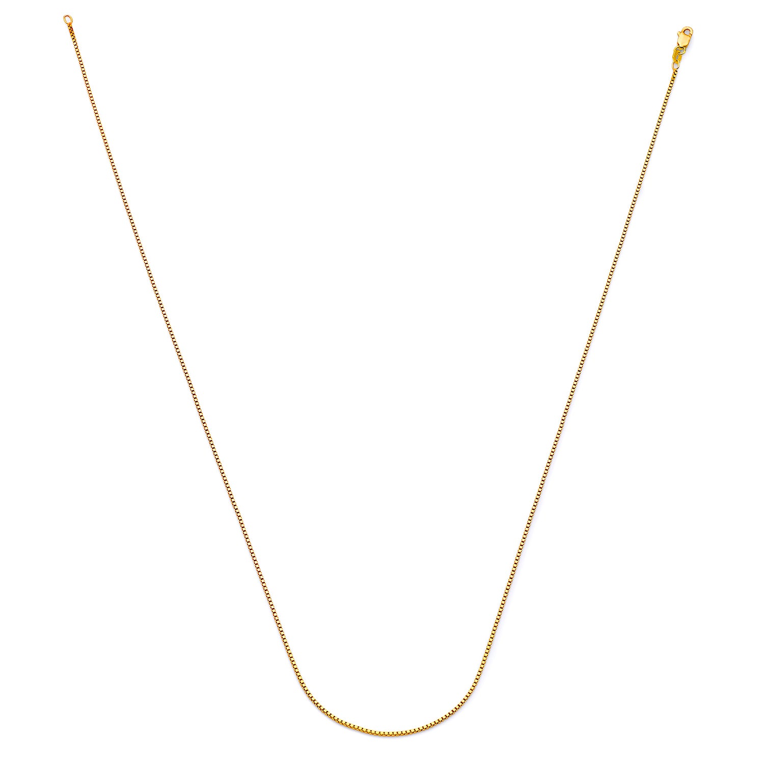 Box Chain Necklace in 14K Yellow Gold