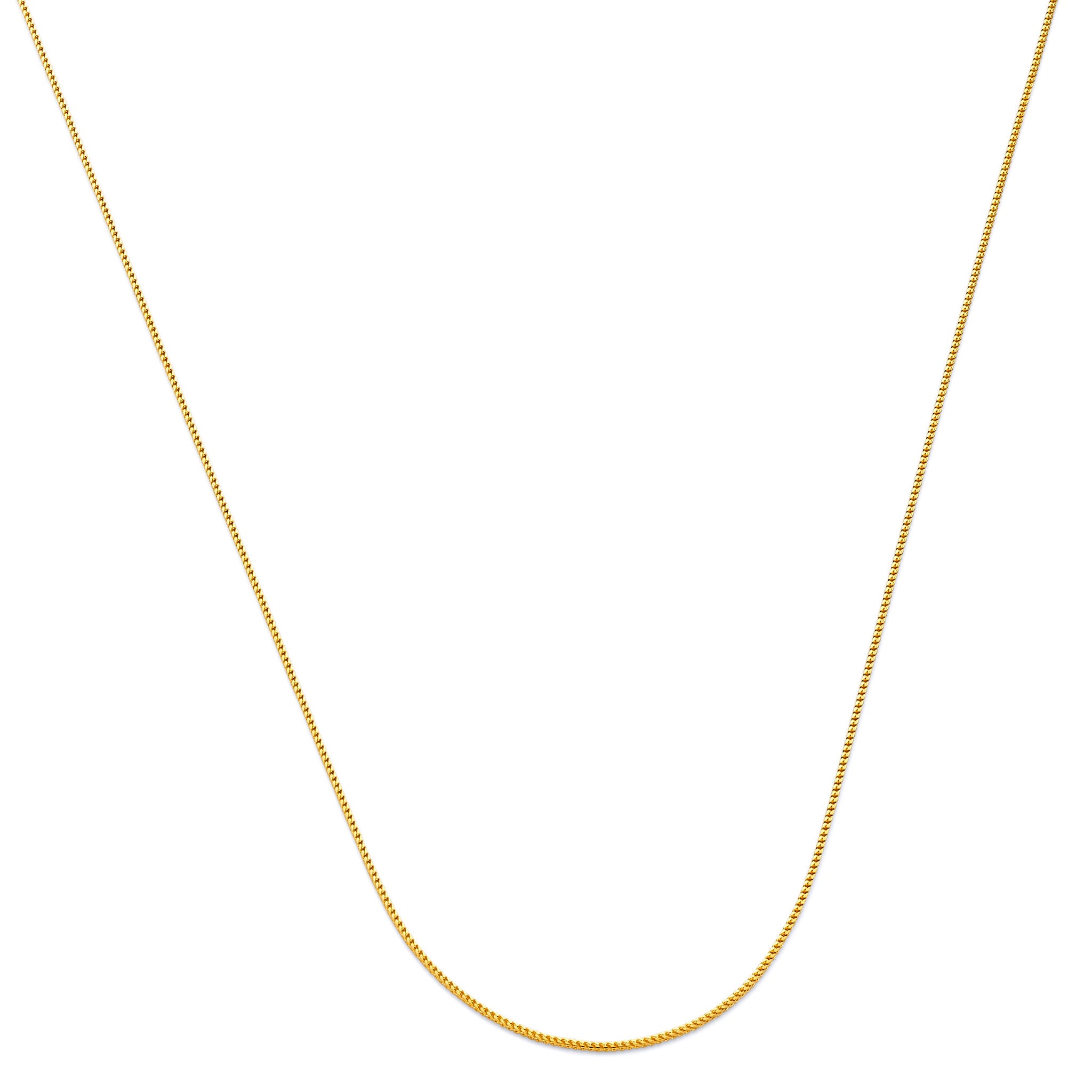 Wheat Chain Necklace in 14K Solid Yellow Gold