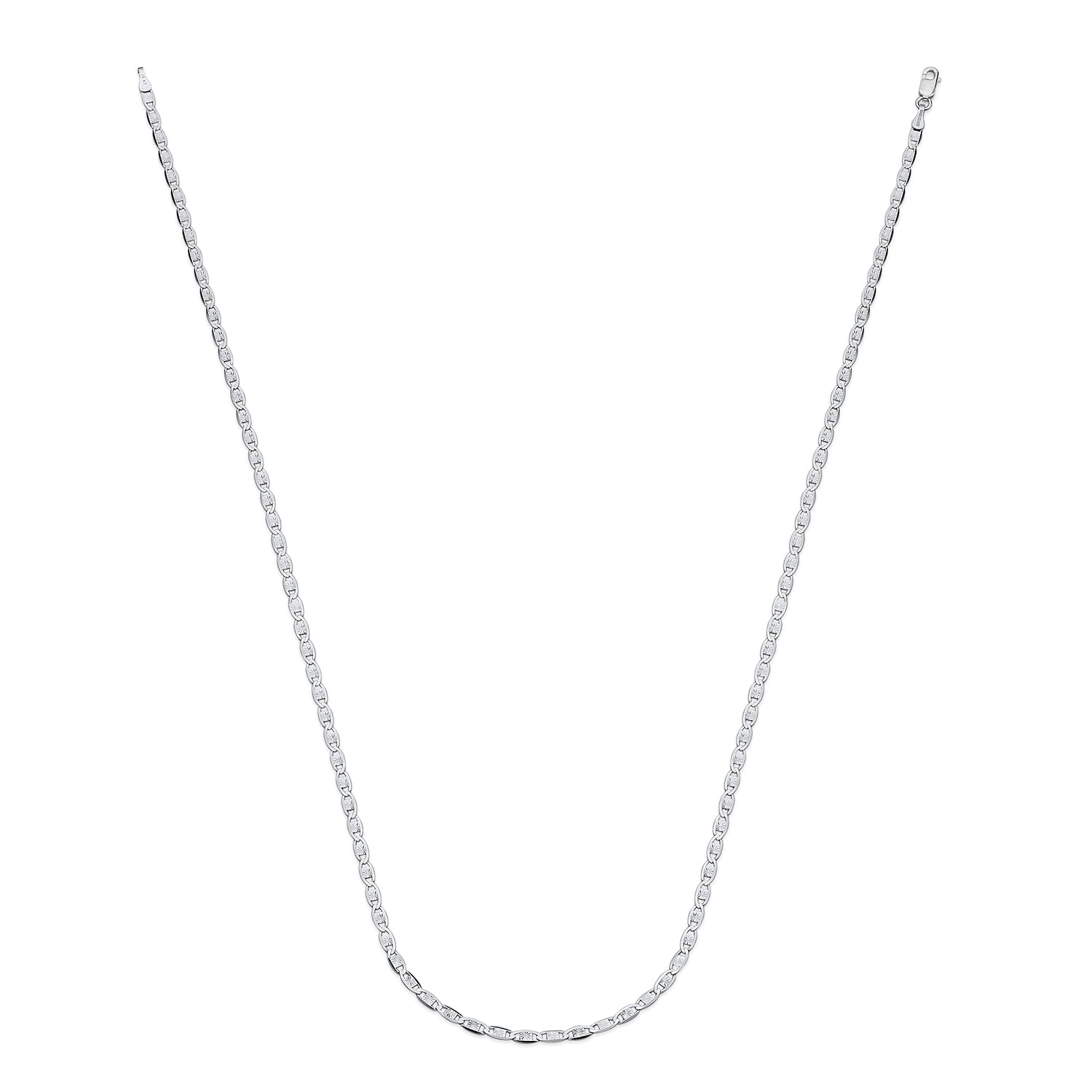 14K White Gold Valentino Chain Necklace