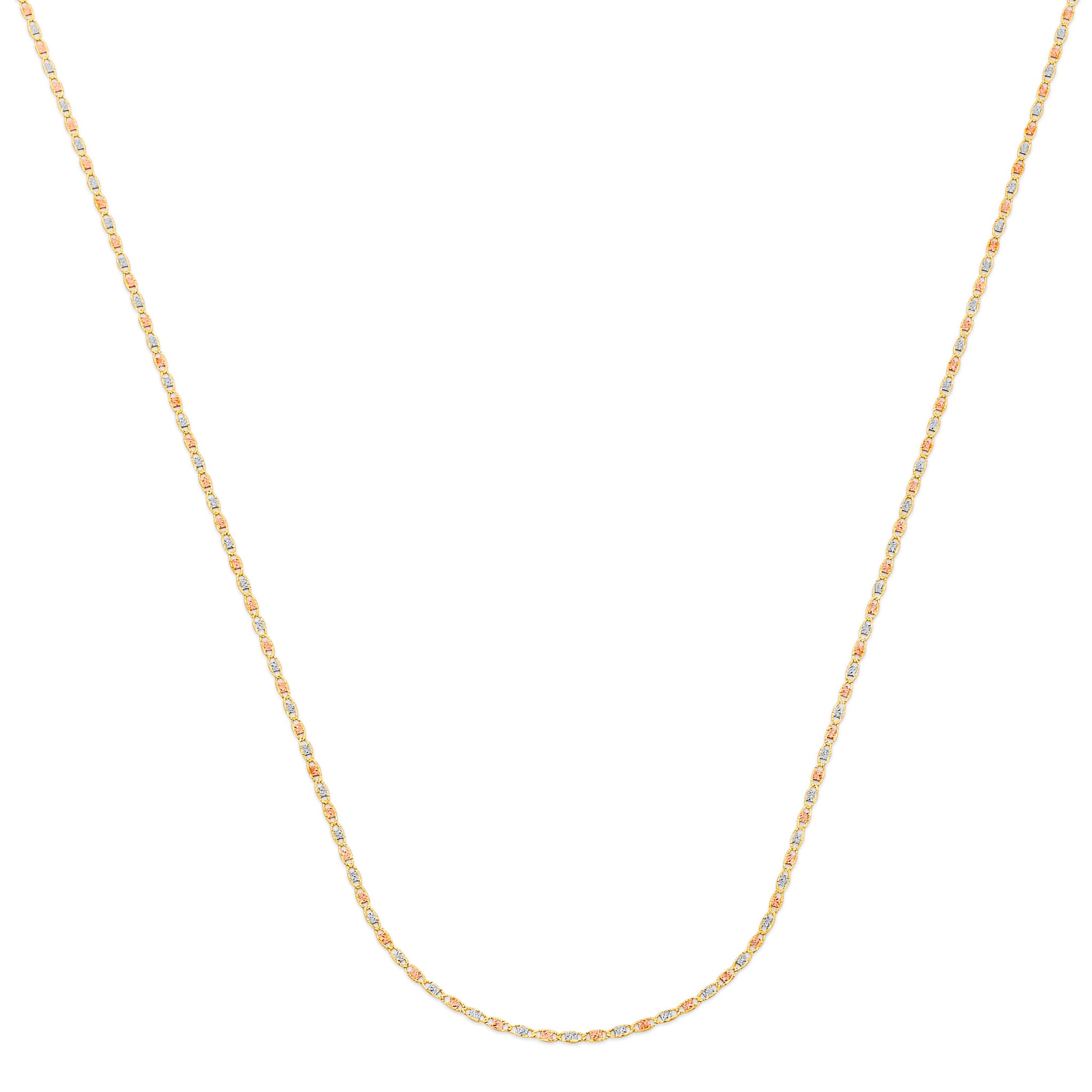 Valentino Chain necklace in 14K Tri-Color Gold