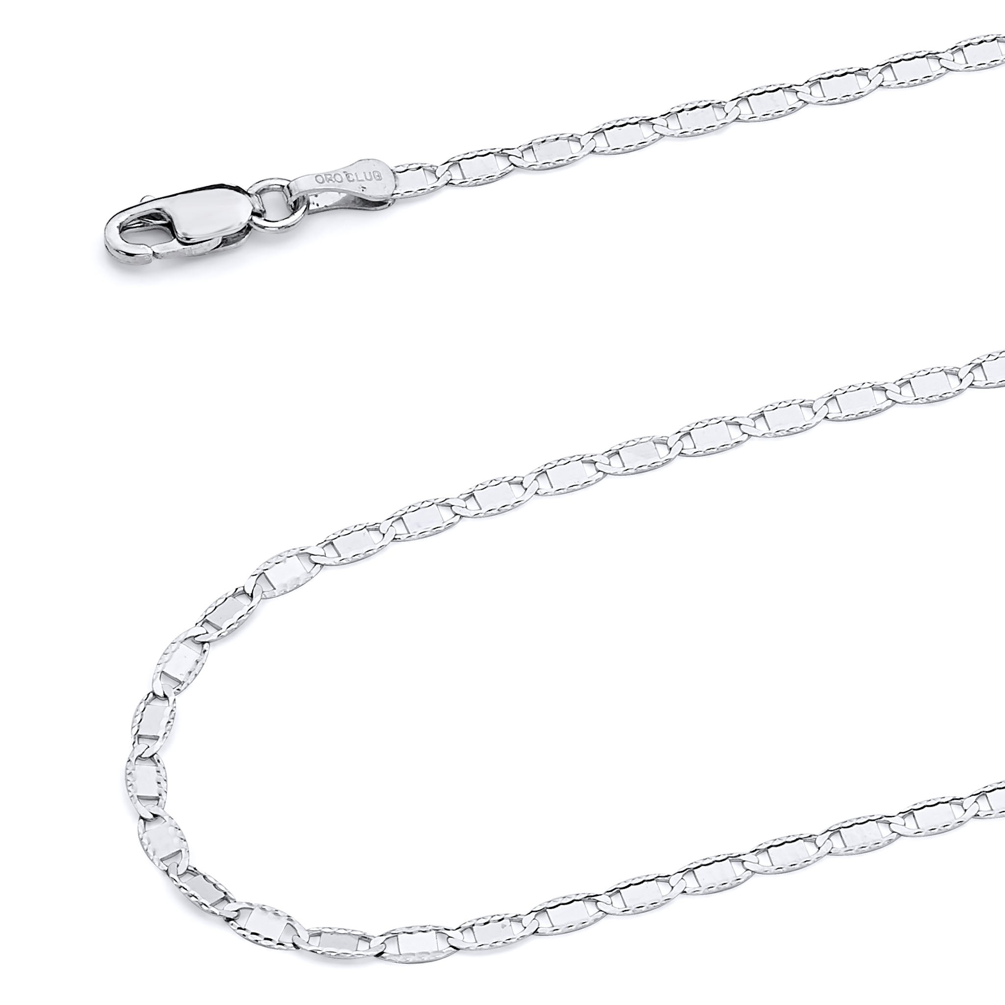 Valentino Chain Necklace in 14K White Gold