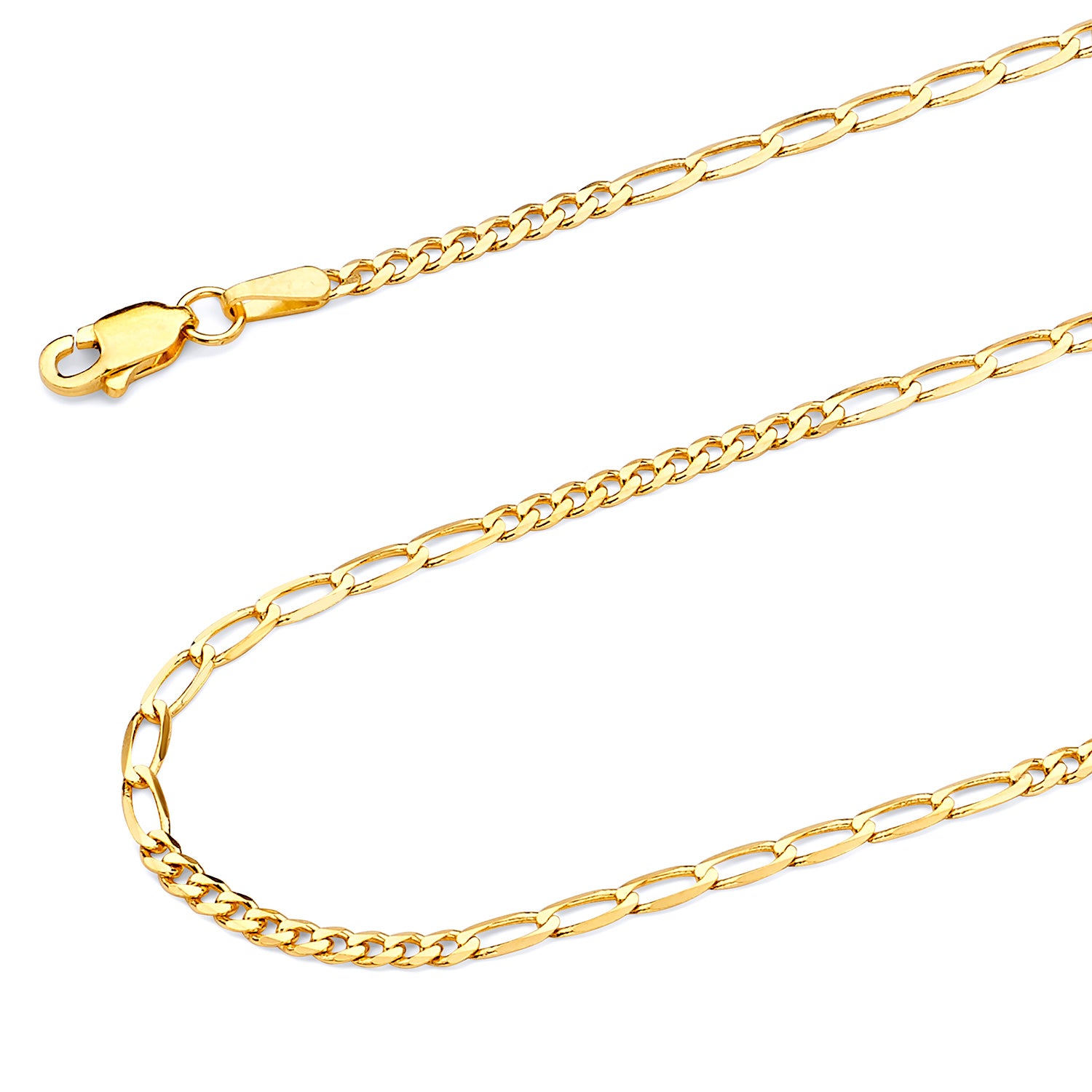 14K Solid Gold Link Chain Necklace