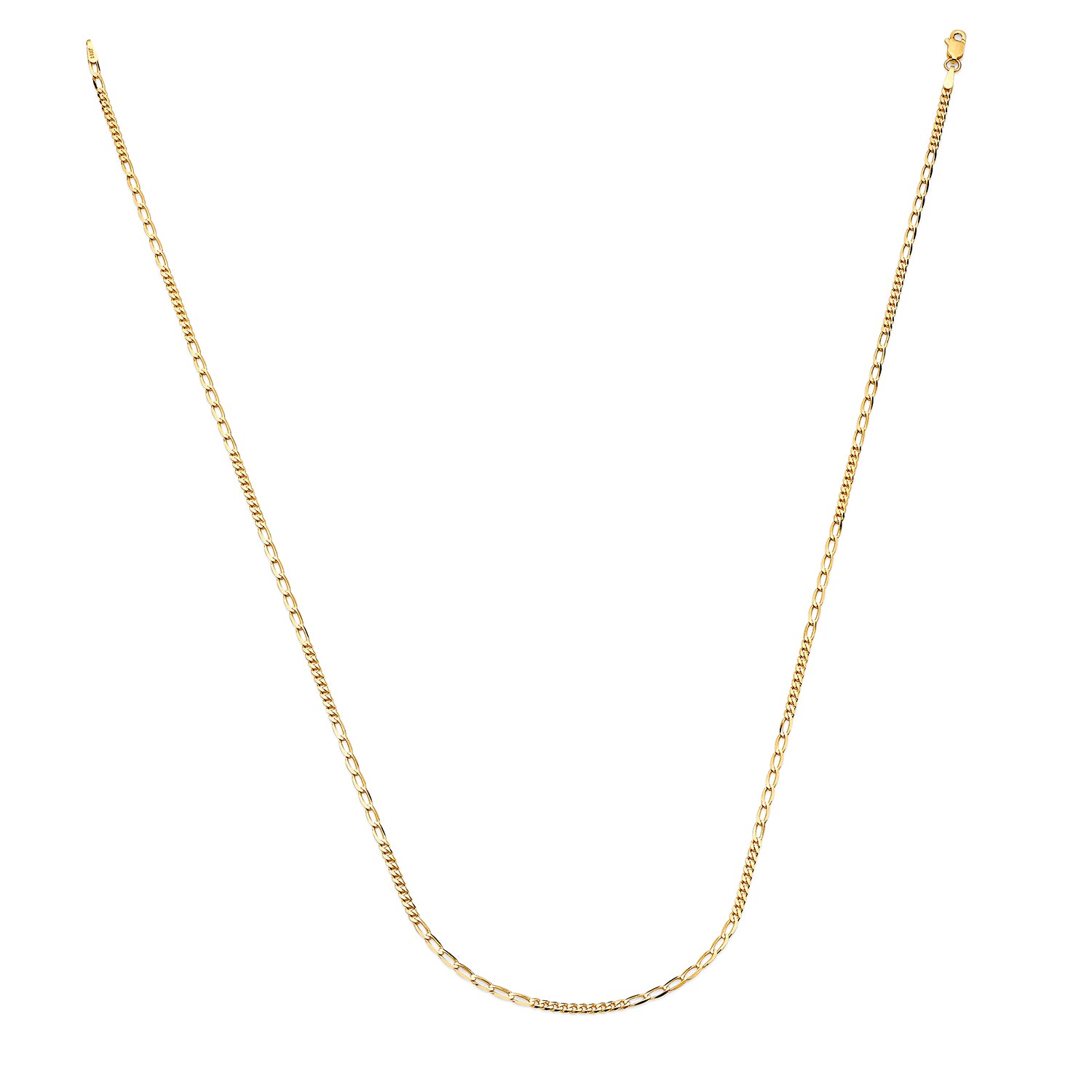 14K Solid Gold Link Chain Necklace