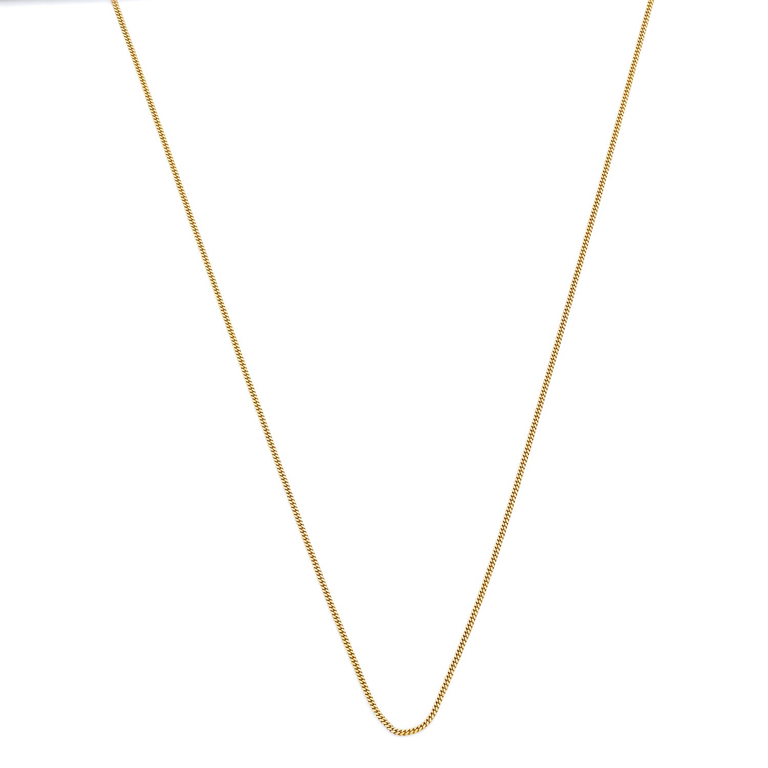 14K Solid Gold Cuban Chain Necklace