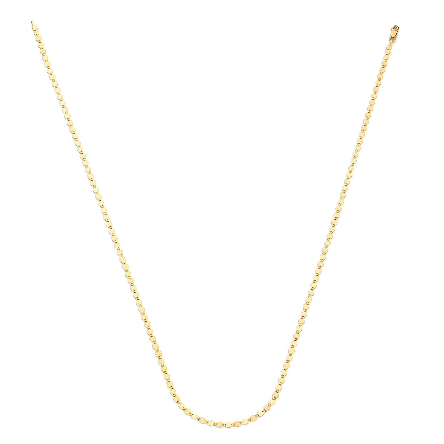 14K Solid Gold Valentino Chain Necklace