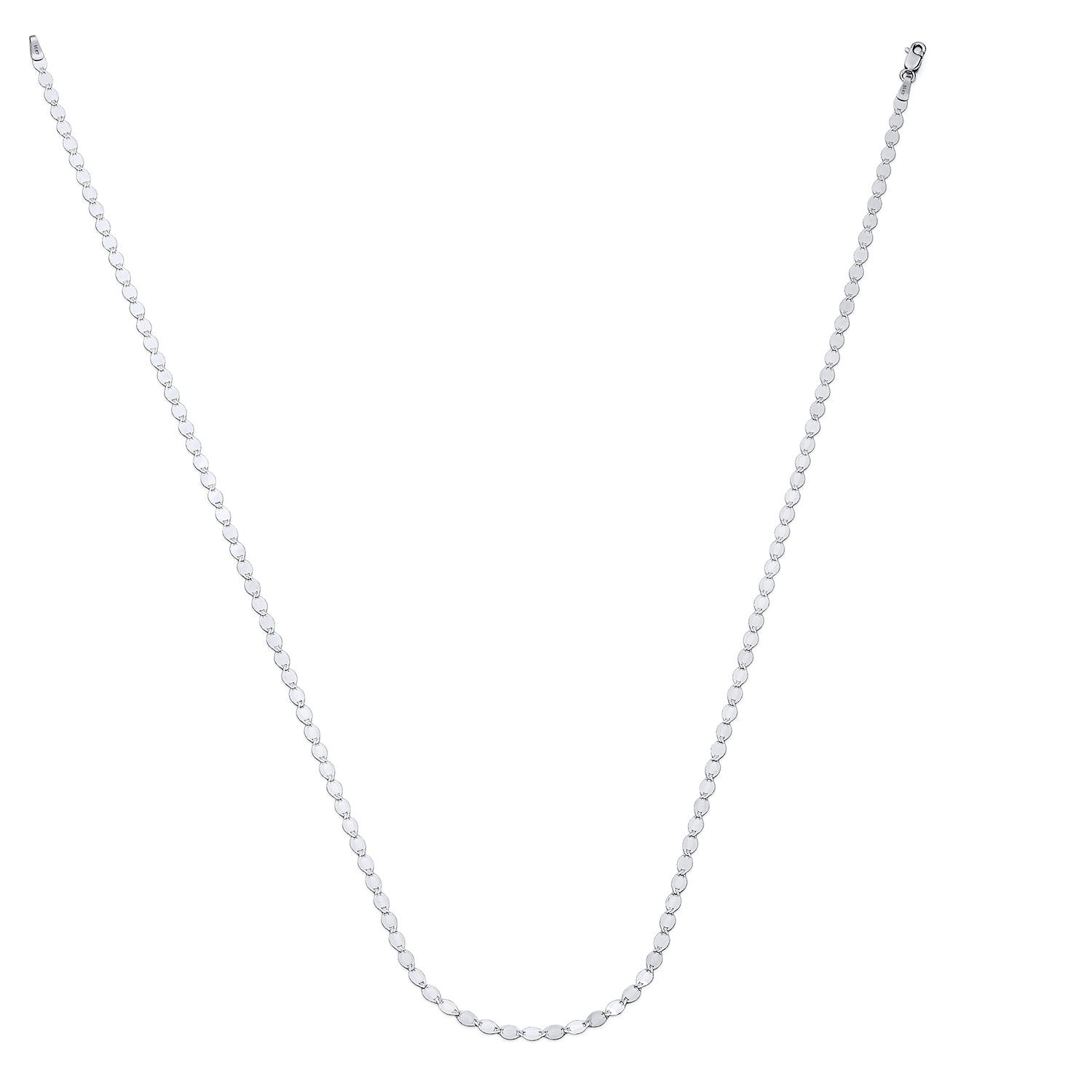 14K White Gold Valentino Chain Necklace