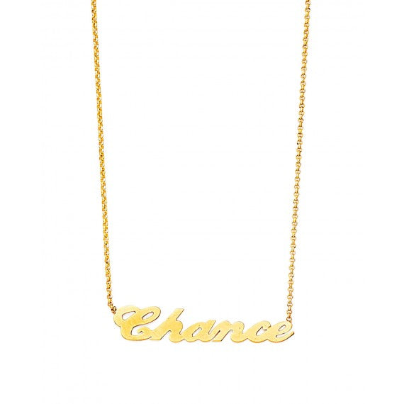 17'' 14K Solid Gold Custom Name Necklace for Women