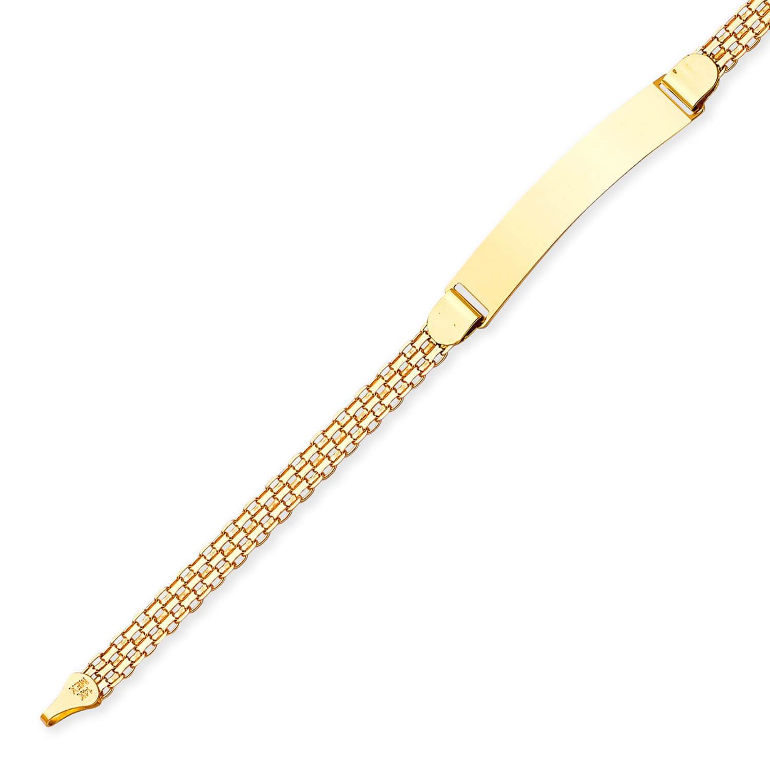 14K Solid Gold ID Bracelet