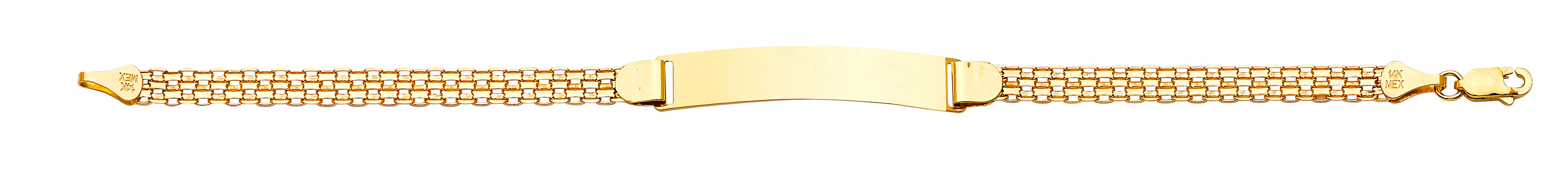 14K Solid Gold ID Bracelet