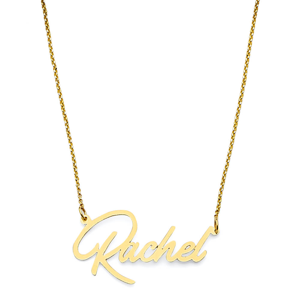 14K Solid Gold Personalized Necklace