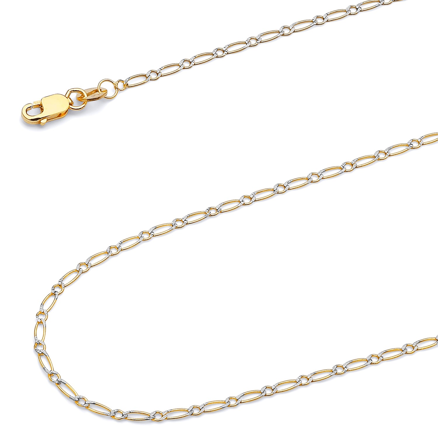 14K Two-Tone Gold Link Chain Necklace