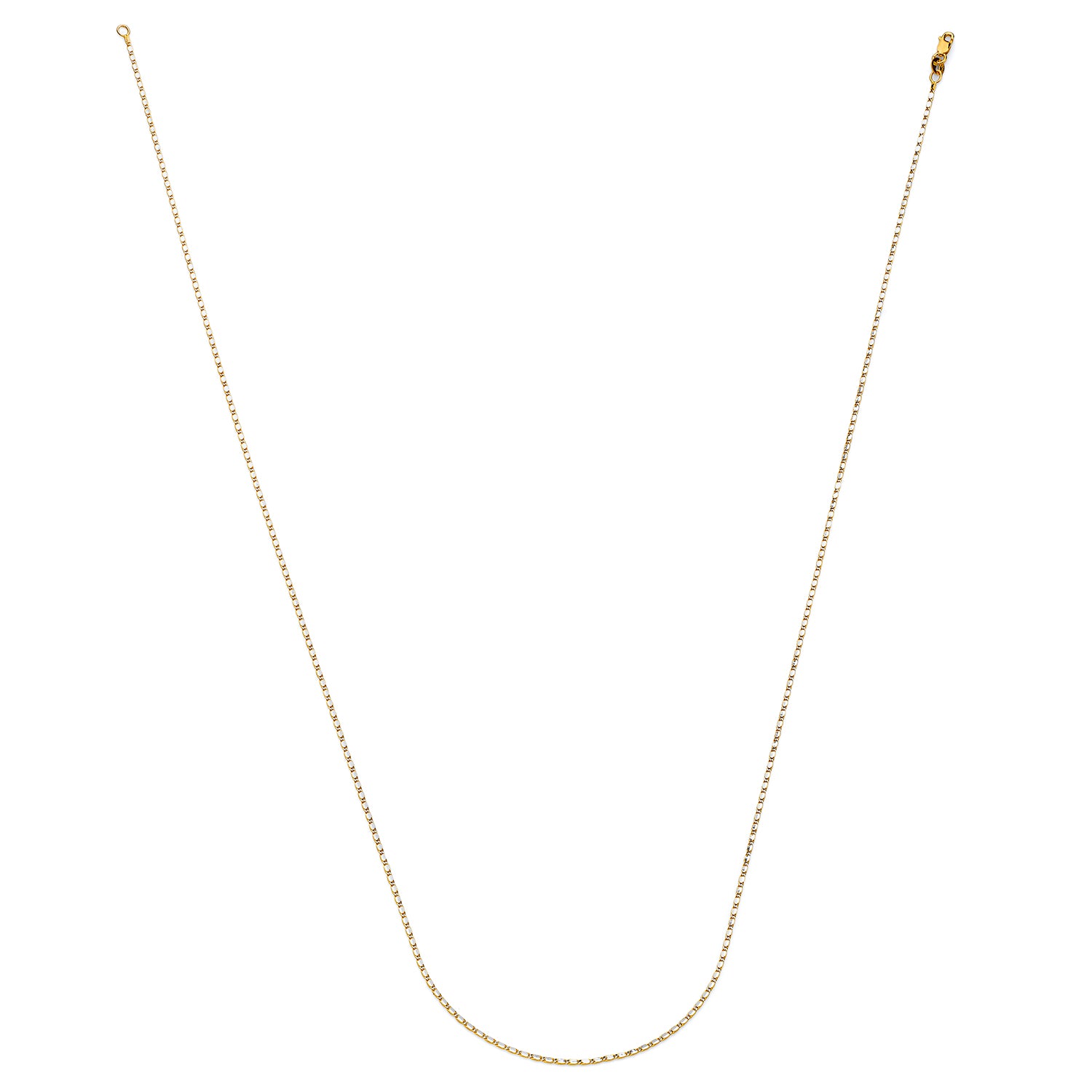 14K Two-tone Solid Gold Valentino Chain Necklace