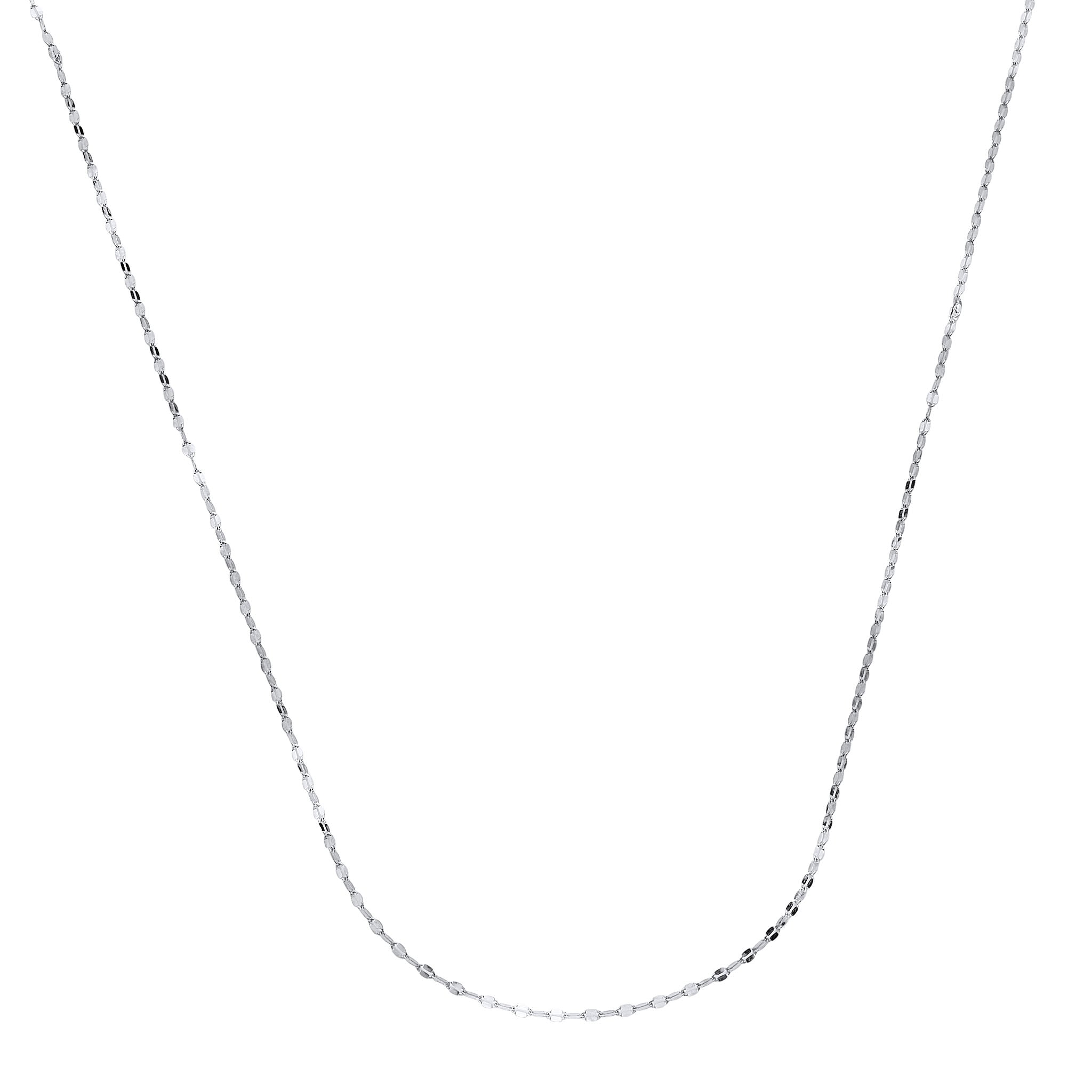 Valentino Chain Necklace in 14k Solid White Gold