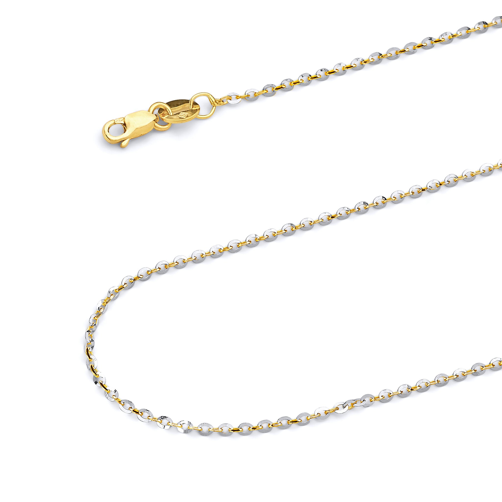 Rolo Chain necklace in 14k Two-tone Gold