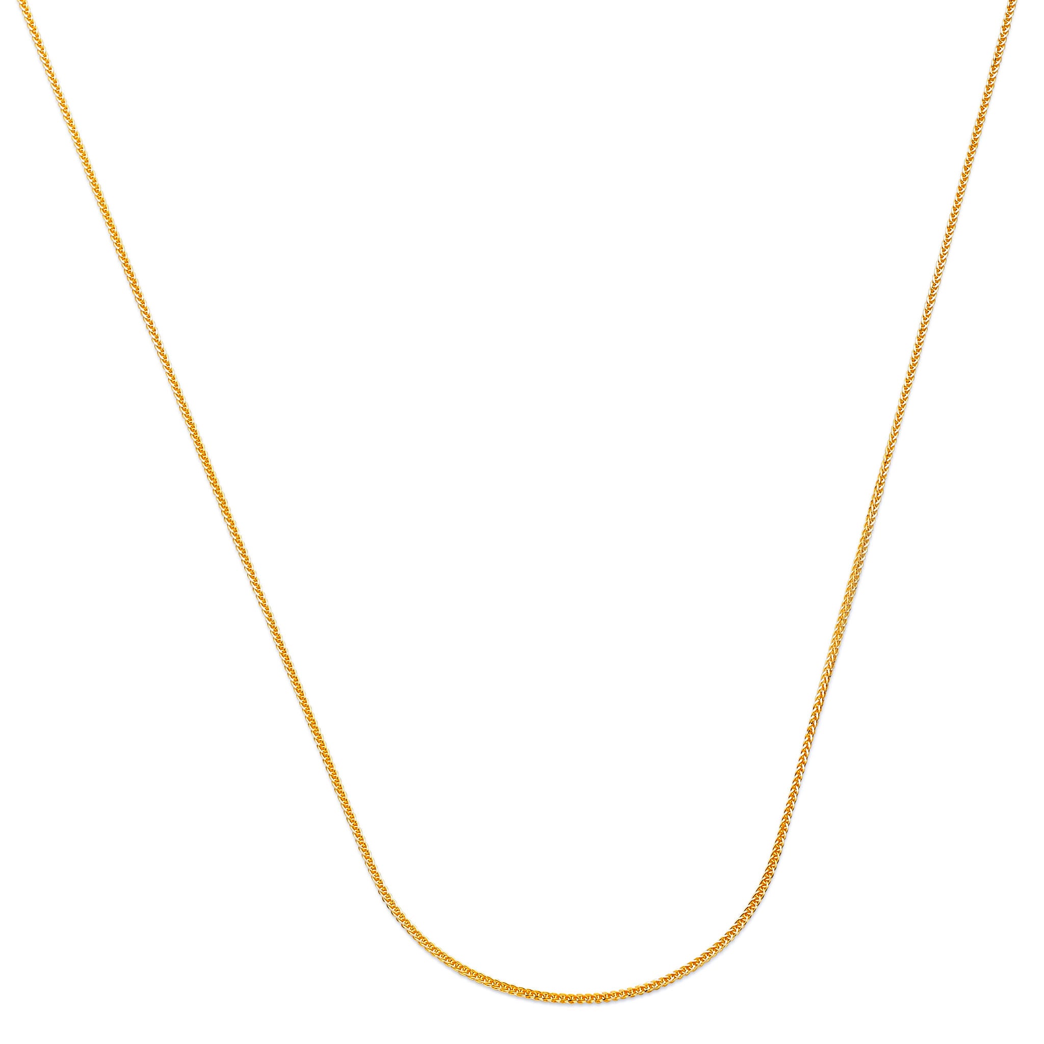 Wheat Chain Necklace in 14k Solid Gold