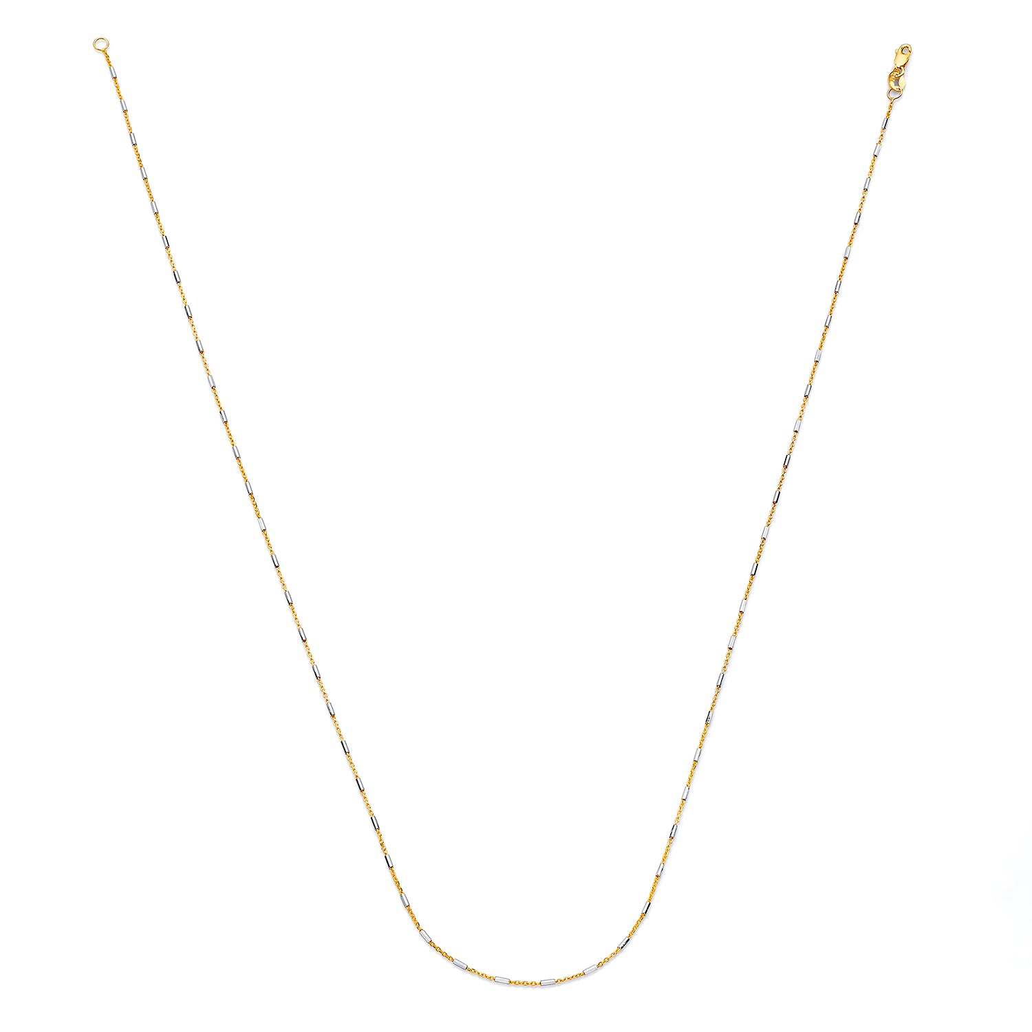 Chain Necklace in 14K Two-tone Solid Gold