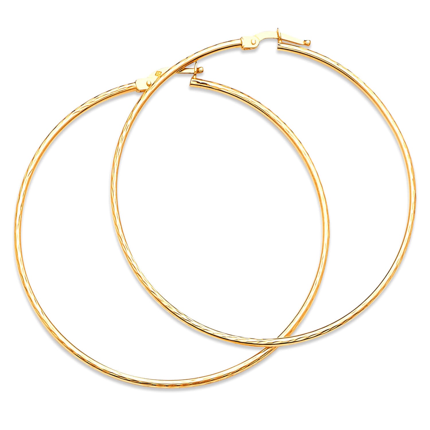 Medium Hoop Earrings in 14K Solid Yellow Gold