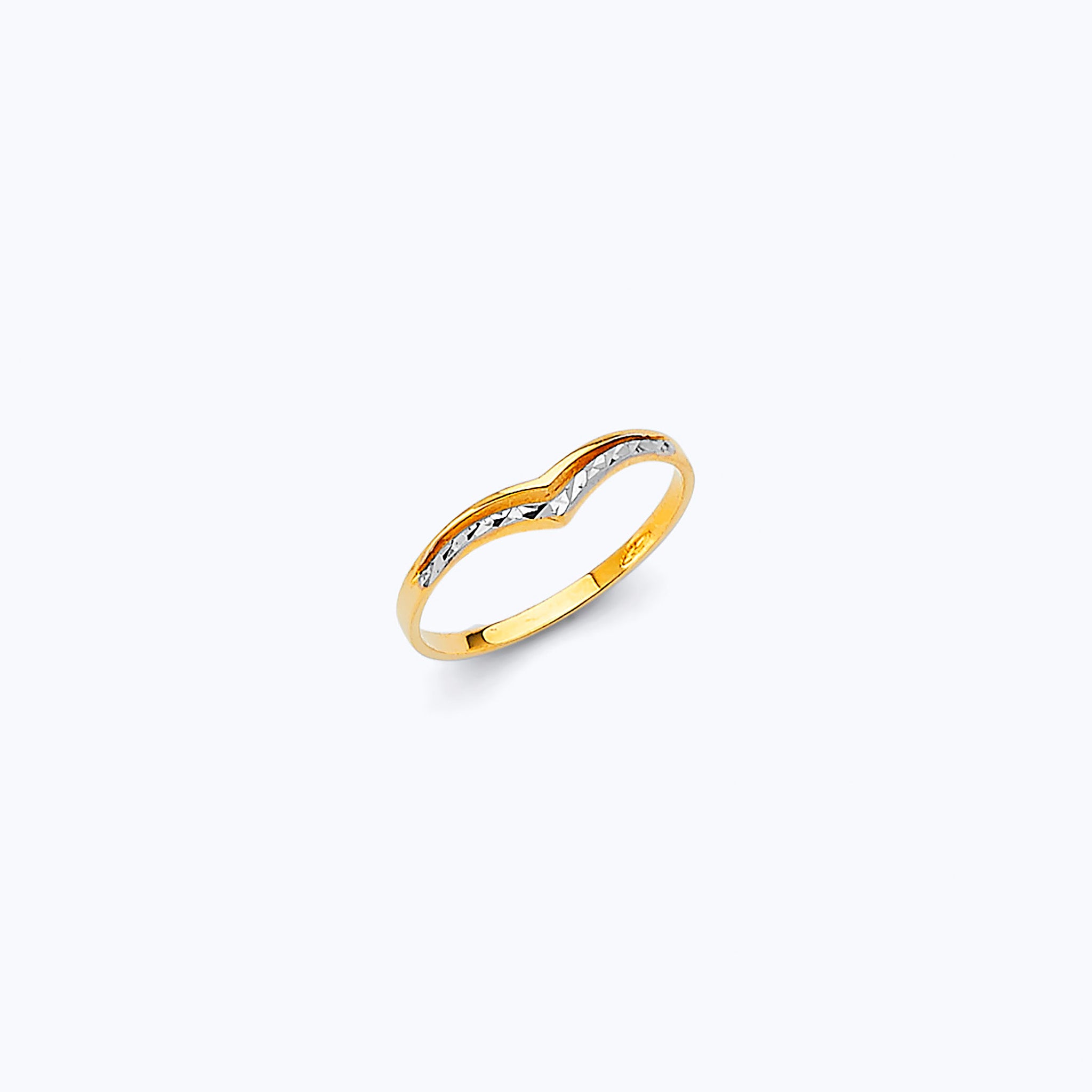 White and Yellow 14K Gold Ring