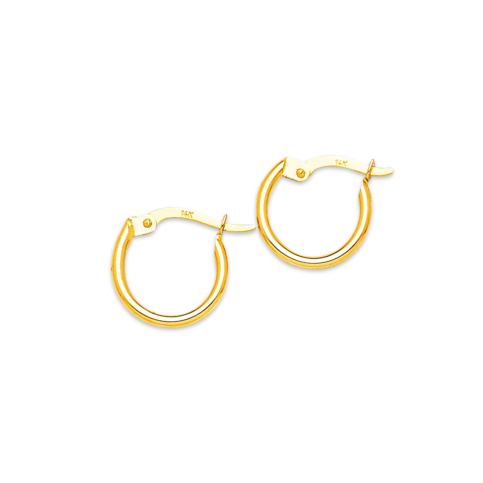 Small Gold Hoop Earrings in 14K for Women