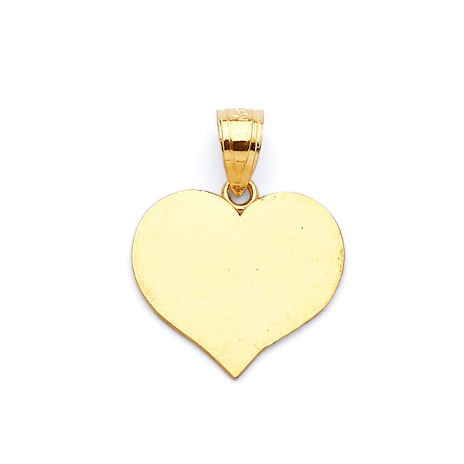 14K Solid Gold Heart Design Pendant