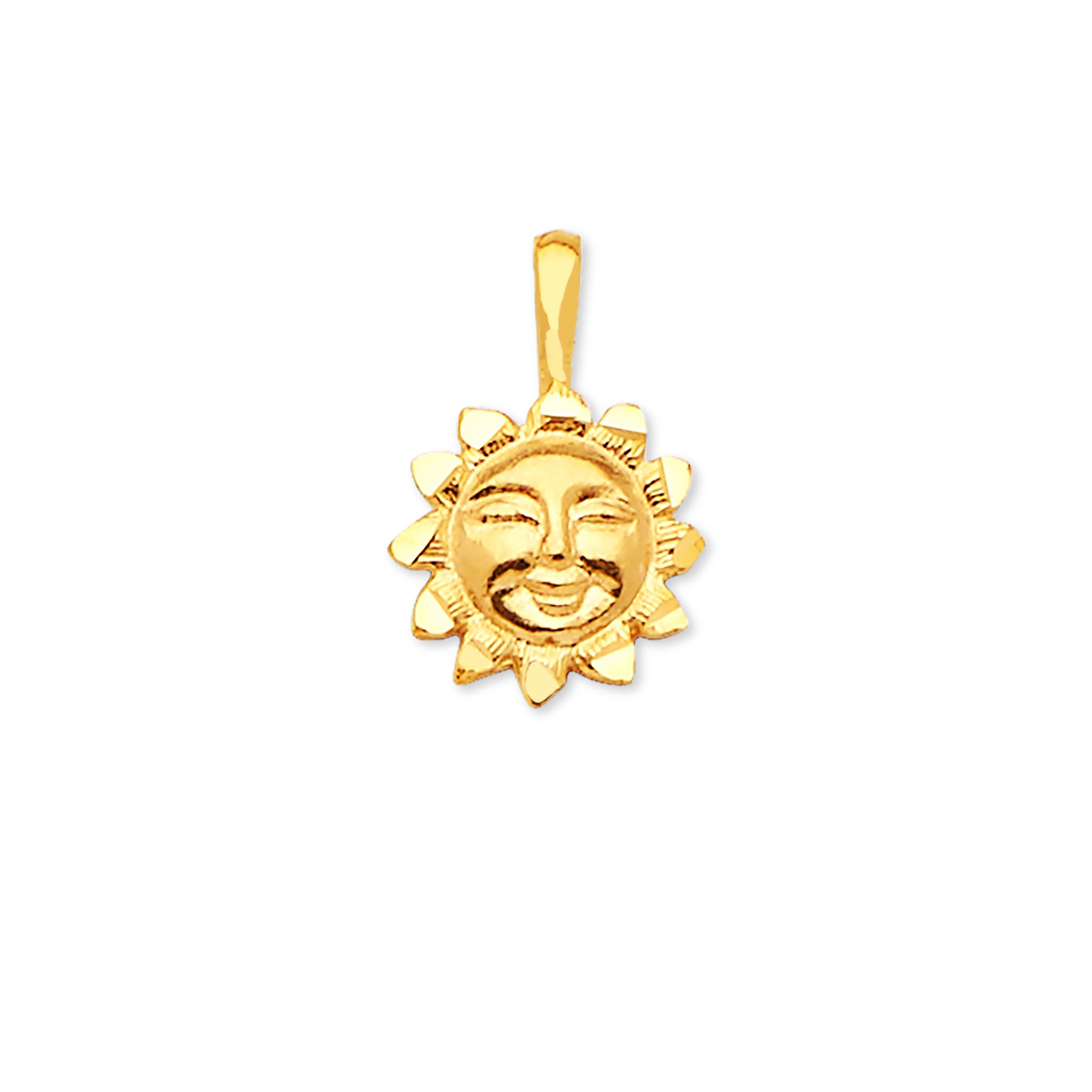 Sun Pendant in 14K Solid Gold