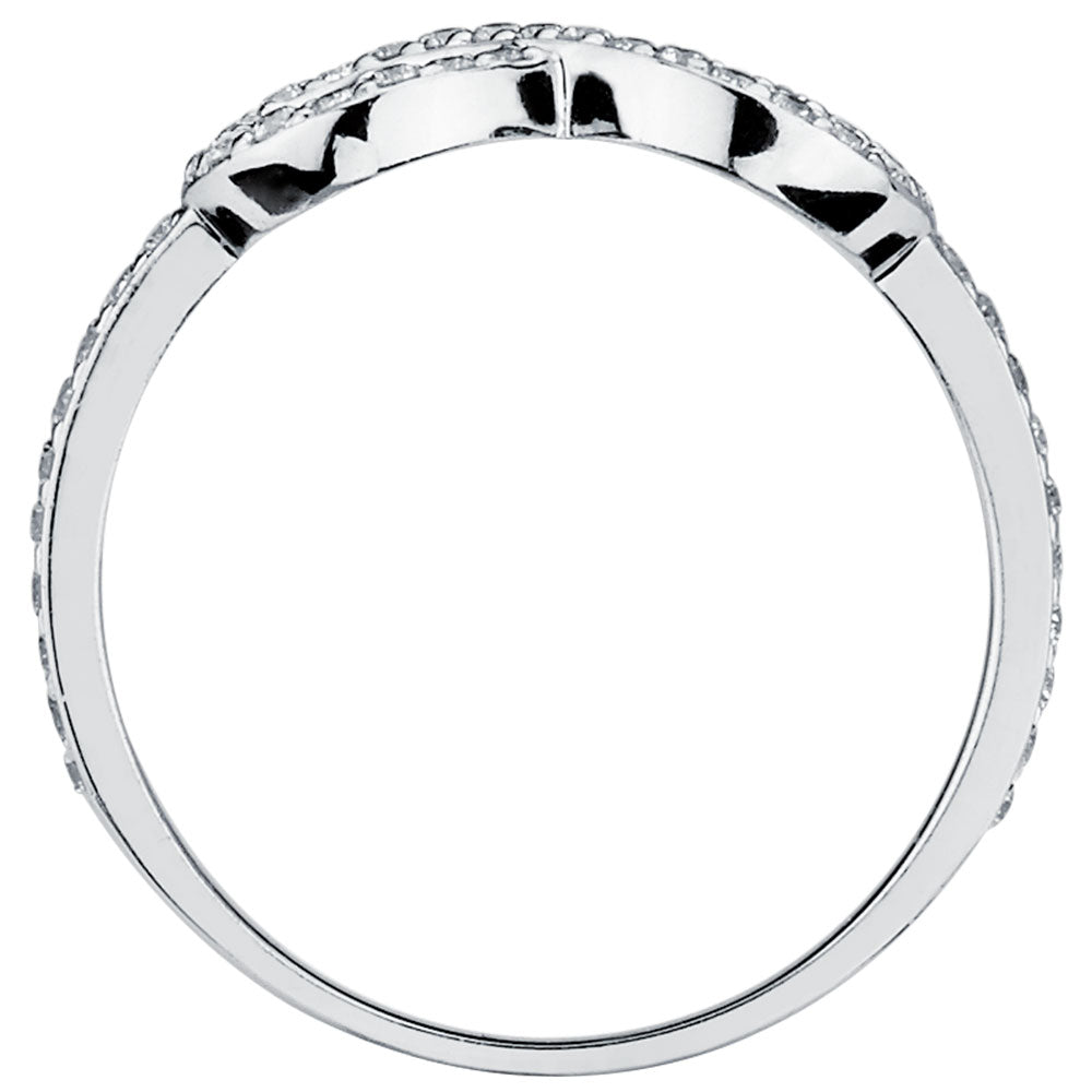 14K Solid White Gold (.31ctw) Diamond Infinity Ring