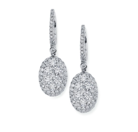 14K Solid Gold (2.33ctw) Diamond Disc Earrings