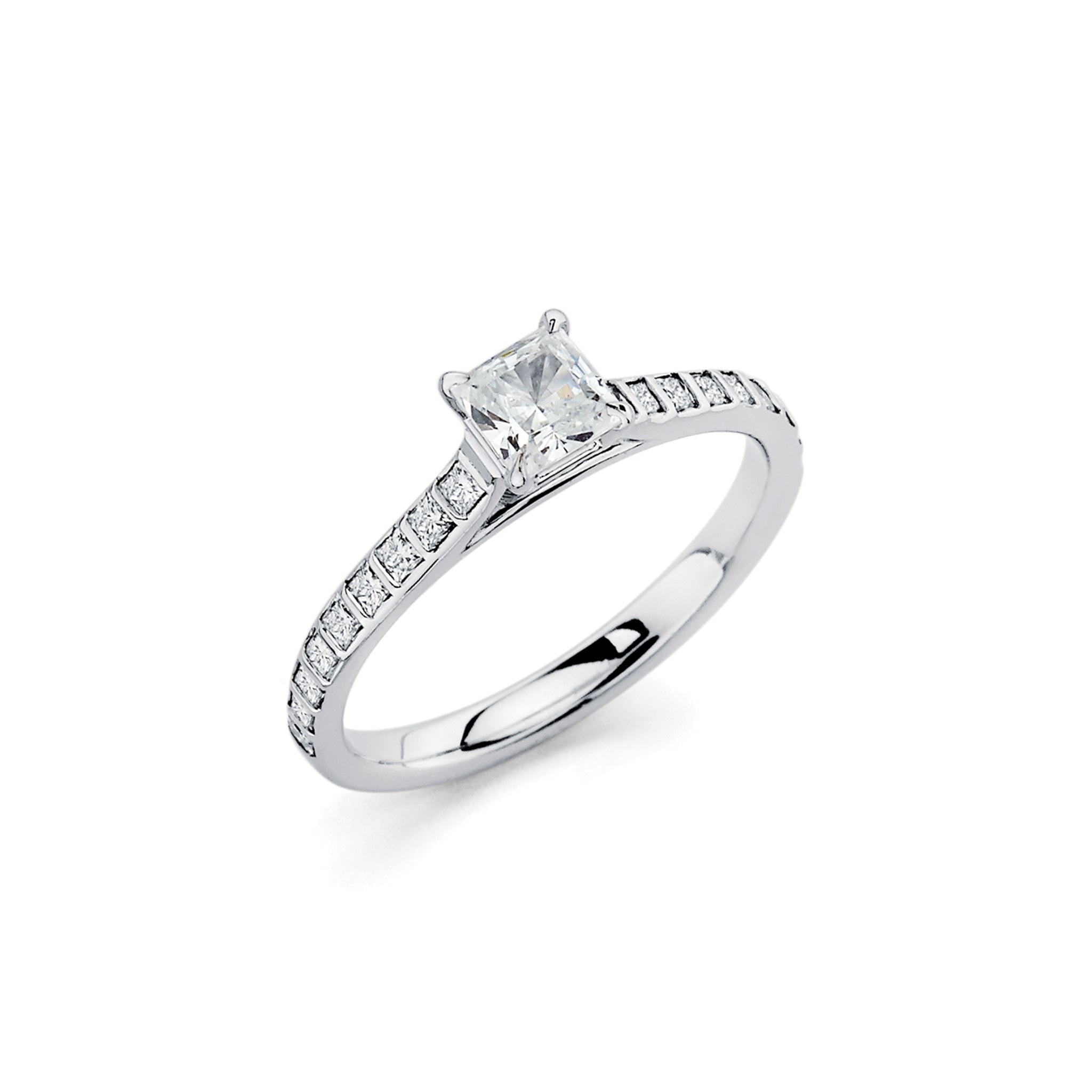 14K Solid Gold Solitaire (.37ctw) Diamond Engagement Ring