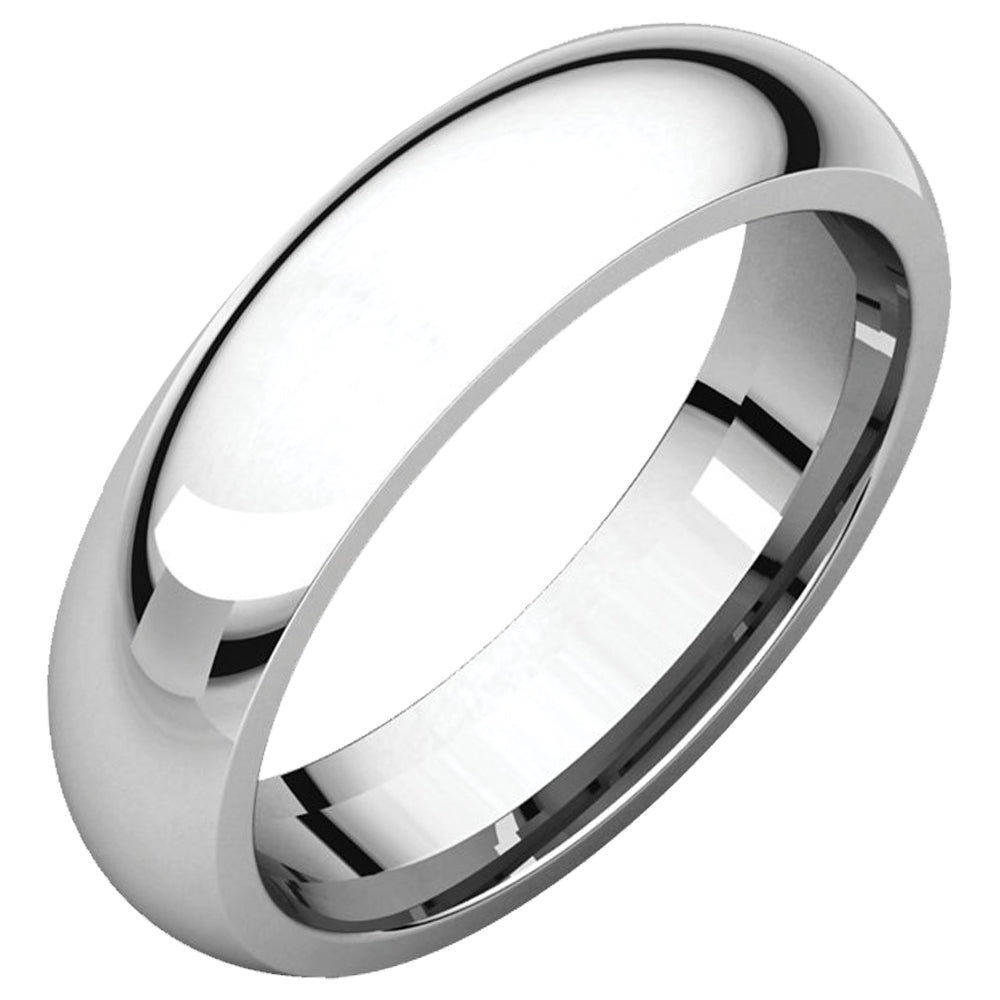 14K Solid White Gold Comfort Fit Men's Wedding Band