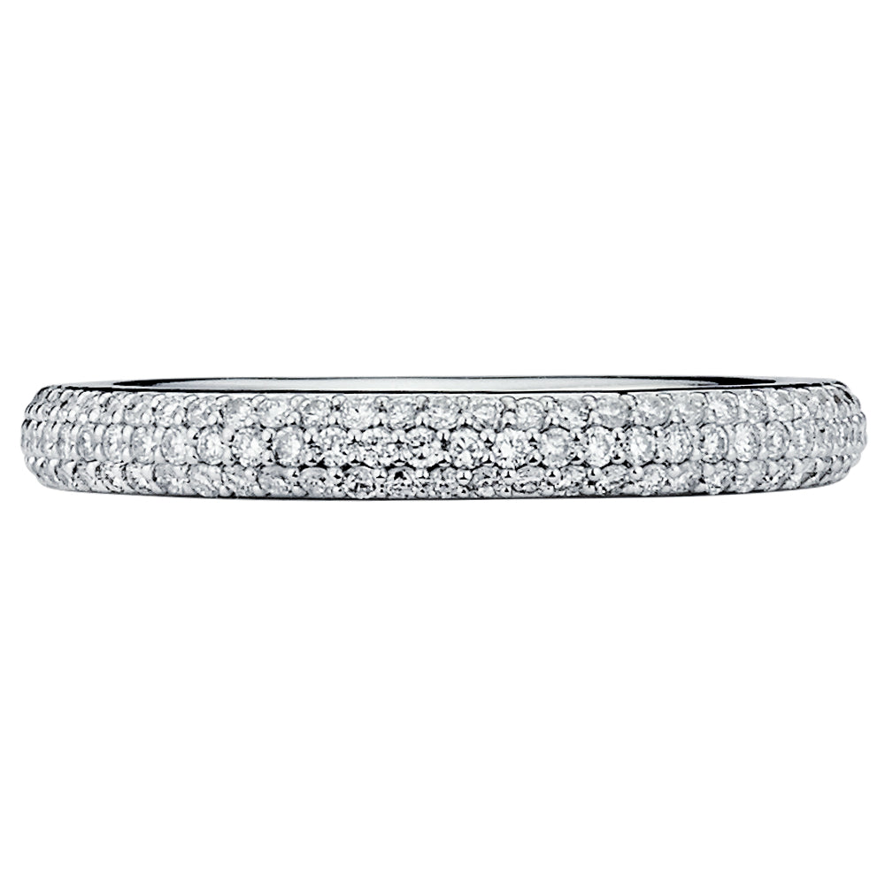 14K Solid White Gold (.5ctw) Diamond Women's Wedding Band