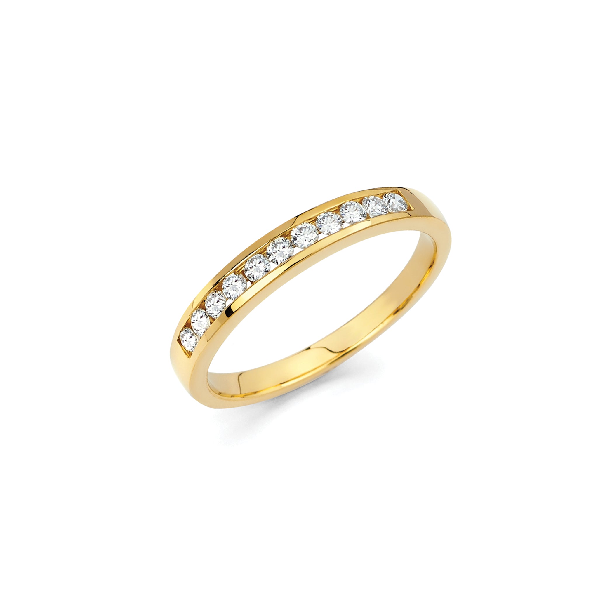 14K Solid Gold (.29ctw) Round Diamond Wedding Ring